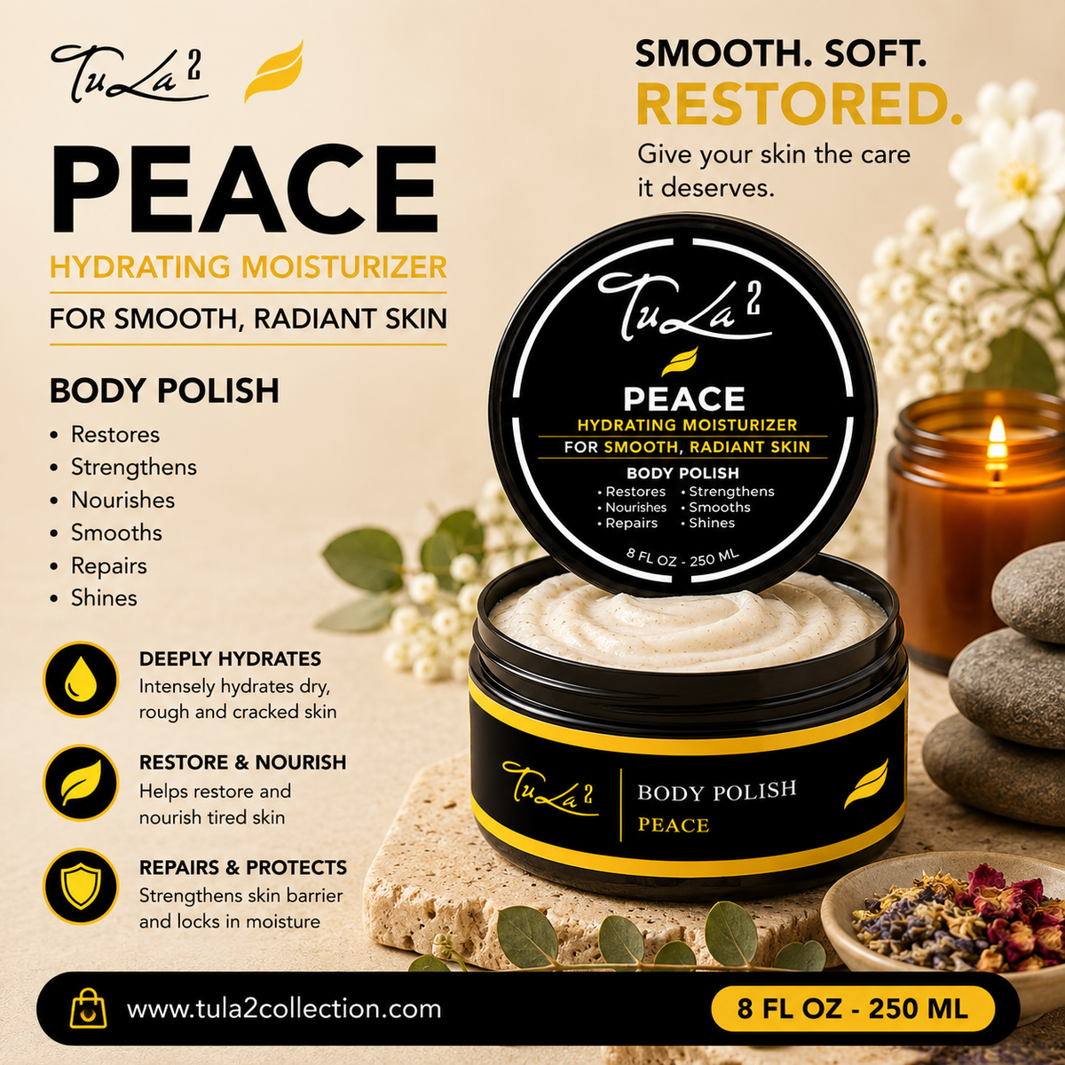 PEACE BODY POLISH Soothing Lavender. Soft Touch of Calm
