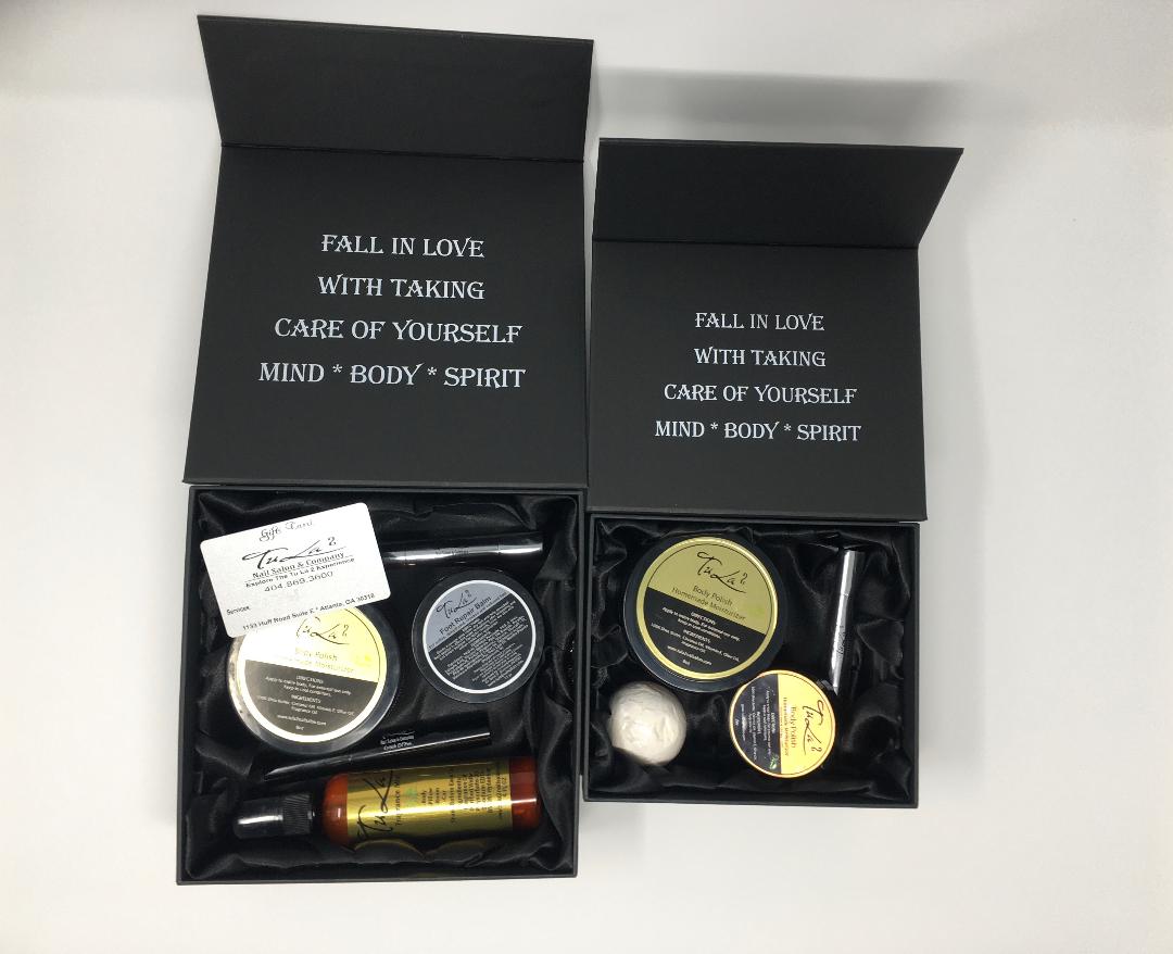 Large Black Tu La 2 Logo Gift Box - Tu La 2 Collection